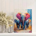 thumbnail image 2 of Qisvanset 12x16 Inch Framed Canvas Wall Art Watercolor Elephant Ready To Hang Animal Home Wall Decor, 2 of 8
