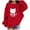 #0250-Red, variant on Cowsor Kids Fleece-Lined Hoodie | Long Sleeve Printed Round Neck | Soft Warm Loose Fit | Daily School Playdate Winter Cold Weather Top | 1-13 Years