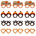 thumbnail image 1 of 1 Set 12 Pcs Autumn Thanksgiving Turkey Pumpkin Paper Glasses Adult Photo Props, 1 of 9