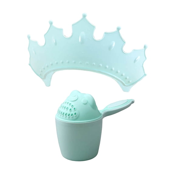 Adjustable Silicone Baby Shampoo Rinsing Hat and Water Pouring Cup Bath Toy Set for Toddlers and Kids Safe Hair Washing for Ears and Eyes