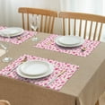 thumbnail image 3 of Pioneer Flower Floral Print Pattern Summer Placemats Table Placemats Set Of 4-Linen Kitchen Washable Placemats Table Mats 12x18 Inch Non-Slip Heat Resistant, 3 of 6