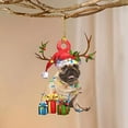 thumbnail image 5 of Wood Christmas Ornaments, Dog Christmas Decorations, Hand Painted Cute Puppy Holiday Tree Hanging Decorations for Family Christmas Tree, Durable Small 2.16x3.15 Inch Wood Pendant, 5 of 5