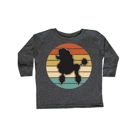 

Inktastic Poodle Dog Vintage Silhouette Gift Toddler Boy or Toddler Girl Long Sleeve T-Shirt