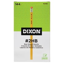 Dixon Wood-Cased Pencils, #2 HB Soft, Yellow, 144 Count