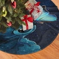 thumbnail image 2 of Falda para árbol de Navidad con diseño de mariposa y cielo estrellado, suave y divertida, decoración navideña de granja de 48", 2 of 4