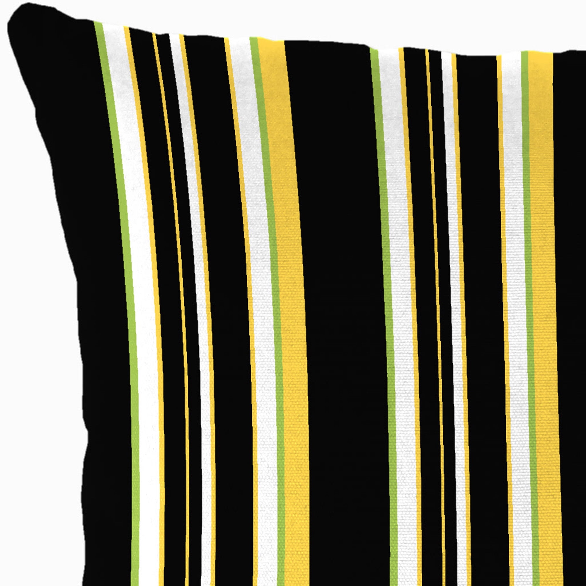Jordan Manufacturing 17" x 17" Ripley Lemon Yellow Stripe Square Outdoor Throw Pillow (2 Pack)