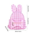 thumbnail image 3 of Yhmxh Home Decor Home Essentials Home Goods Home Accessories Rabbits Schoolbag Portable Mini Elementary Students Shoulder Bag Fresh Checkered Storage Backpacks Nylon School Bages, 3 of 8