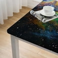 thumbnail image 4 of nygtbtfer Galaxy Nebula Stars  Tablecloth with Elastic Edge,Chic Universe Outer Space Fitted Wipeable  Table Cover for Dining Kitchen Party Indoor Outdoor Patio Table  white, 4 of 7