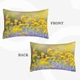 thumbnail image 2 of Zufioo Flowers And Butterflies Print Double-sided Plush Pillow Cover,Decorative Pillow Protector without Pillow Core, Suitable for Sofa, Bedroom, Car-14"x20", 2 of 6