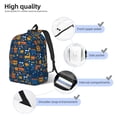 thumbnail image 3 of Disketp Funny Steam Train print Canvas Backpack Lightweight Travel Daypack Student Rucksack Laptop Backpack-, 3 of 5