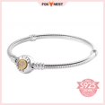 thumbnail image 1 of Pulsera De Cadena De Buena Suerte Con Corona Brillante DIY (Plata Esterlina 100 % S925) + Bolsa De Terciopelo Gao Jiahui unisex, 1 of 2