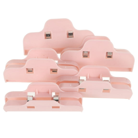 NICEXMAS Chip Clips Large Plastic Chips Bag Clips ABS Pink 5Pcs