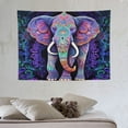 thumbnail image 4 of ONETECH  Mandala Elephant Tapestry, Trippy Purple Bohemian Boho Animal Indian Tapestry Wall Hanging for Bedroom, Hippie Tapestries Poster Blanket College Dorm Home Decor, 4 of 7