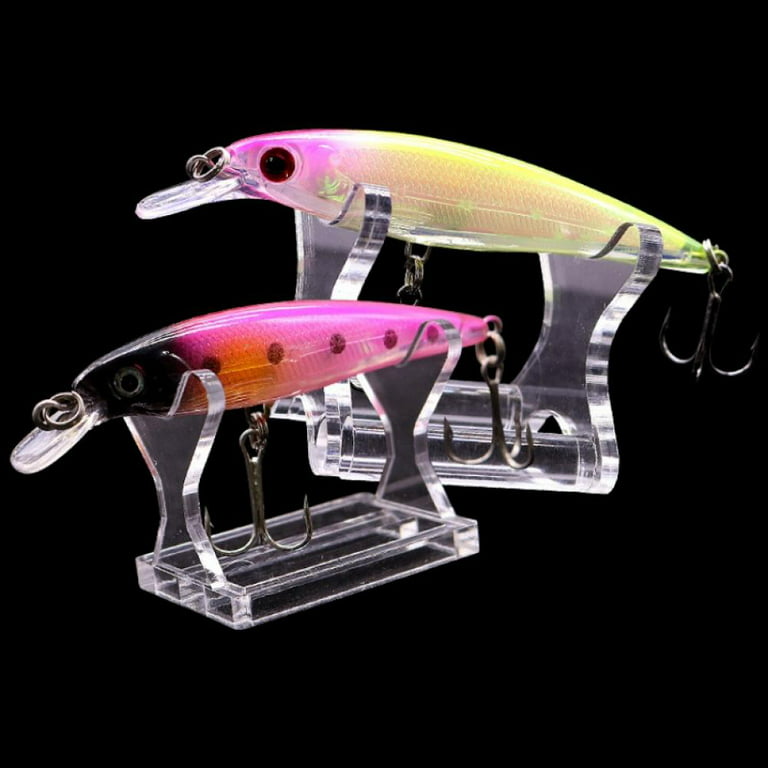 Fishing Lure Showing Stand For Store Acrylic Bait Lure Deep Swim