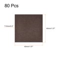 thumbnail image 2 of Felt Furniture Pads, 1.6" x 1.6" Self Adhesive Square Floor Protectors, Brown 80Pack, 2 of 6