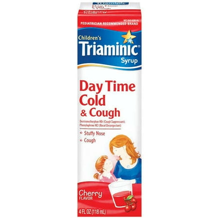 Triaminic: Cherry Flavor Liquid Children's Day Time Cold & Cough Syrup, 4 fl oz