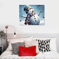 thumbnail image 4 of ONETECH  - Christmas Snowman Wall Art Painting Pictures Festival Art Print On Canvas for Bedroom Living Room Home Wall Decor,Stretched and Framed Ready to Hang -, 4 of 4