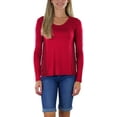 thumbnail image 6 of ToBeInStyle Women's L.S. Knit With Sheering Back Neck Detail - Burgundy - Medium, 6 of 6