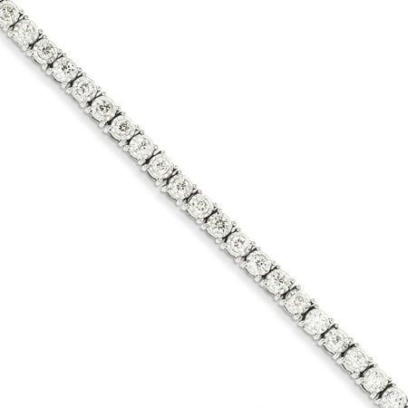 14k White Gold Diamond Tennis Bracelet. Carat Wt- 3ct