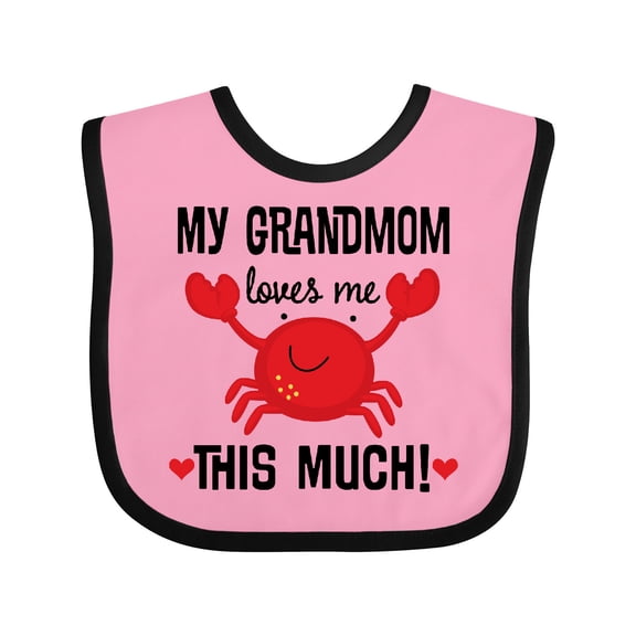 Inktastic Grandmom Loves Me Grandchild Boys or Girls Baby Bib