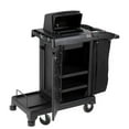 thumbnail image 3 of Suncast Black High Security Janitor/Housekeeping Cart - Lockable Hood, Bag & Non-Marring Bumpers | Secure & Organized Cleaning Solution, 3 of 3
