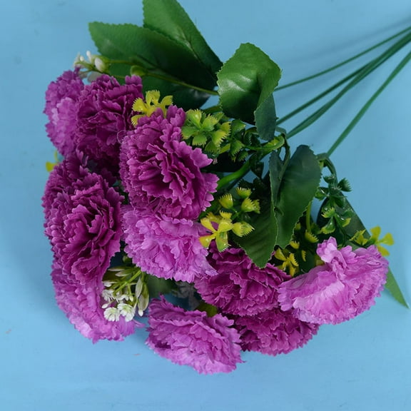 Hot Selling!Lssam Carnations,Fake Carnations,Flower Imitation Carnation Imitation Bunch Of Flowers Flowers Wedding Plants Home Decoration Desktop Decoration for Mother’s Day