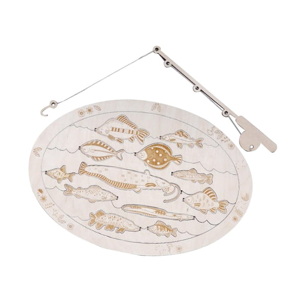 Juguetes de pesca de madera Juego de mesa con caña de pescar y pescado Desarrollo temprano Montessori Juguetes para regalo de cumpleaños Favores de
