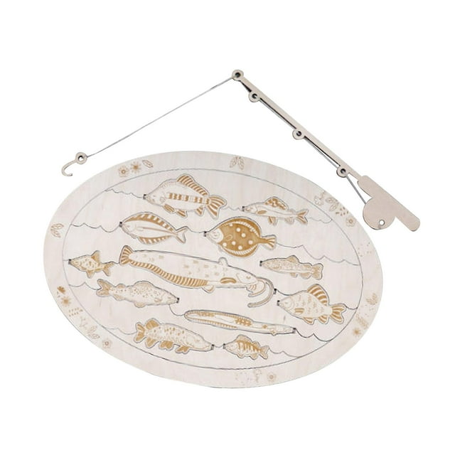 Juguetes de pesca de madera Juego de mesa con caña de pescar y pescado Desarrollo temprano Montessori Juguetes para regalo de cumpleaños Favores de