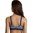 thumbnail image 2 of Hanes Reversible Smoothtec® Wirefree Bra Coil/Classic Denim Heather Print M Women's, 2 of 4