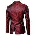 thumbnail image 3 of FAVIPT Wedding Guest Blazer for Men Formal,Luxury Floral Paisley Tuxedo Suit Jacket Stylish Shiny Notch Lapel One Button Prom Dinner Party Blazer, 3 of 3