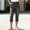 *Black, variant on Women's Faux Denim Slim Fit Elastic Waist Capri Pants with Pockets, Casual Cropped Trousers Dark Blue,Womens Plus XL