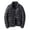 Black, variant on Mens Lightweight Puffer Jacket, Short Packable Down Coat, Stand Collar Hooded Jacket, Warm Winter Outerwear for Casual Daily Wear