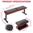 thumbnail image 7 of Weight Bench,Blacksmith Foldable Flat Bench with 600 lbs Limit for Full Body Exercises Home GYM,Black, 7 of 7
