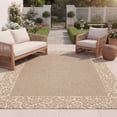 thumbnail image 4 of Safavieh Courtyard Regent Oriental Indoor/Outdoor Area Rug, Brown/Natural, 6'7" x 6'7" Square, 4 of 13