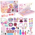 thumbnail image 3 of Caja de calendario de adviento de Navidad para niños y niñas, juego de joyas de maquillaje de 24 piezas, juguetes fidget de unicornio lindo, muñeco de nieve, alce, regalos de navidad, 3 of 4