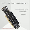 thumbnail image 3 of PCIE4.0 Split Extension Riser Card PCIE X16 TO M.2 NVME SSD Adaptateur Card PCIE X16 TO X8+X4+X4 Quad Vroc.2 NVME Port, 3 of 7