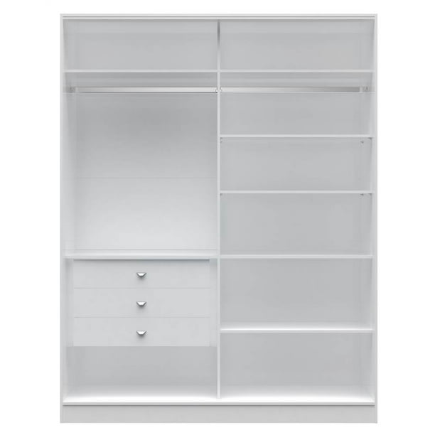 Armoires and Wardrobes with Shelf in White