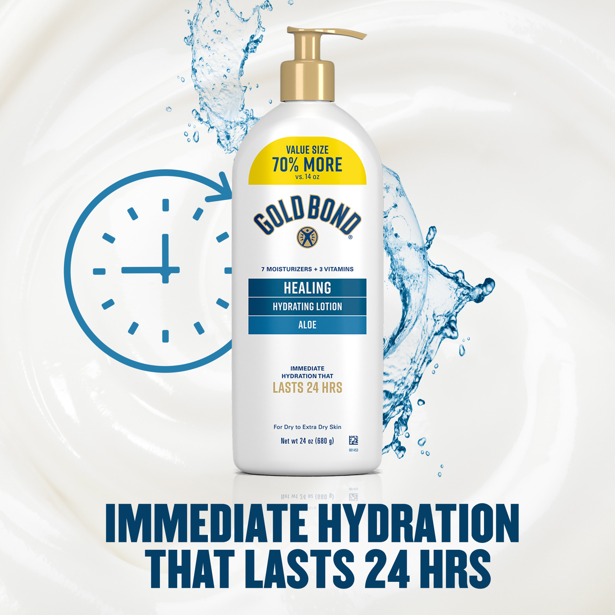 Gold Bond Healing Hydrating Body Lotion with Aloe, 24 oz photo 4