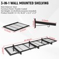thumbnail image 4 of Estante Riciakik 117 x 32 cm para pared, negro, soporta 320 lb, 4 of 8
