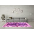thumbnail image 3 of Ahgly Company Indoor Square Oriental Pink Traditional Area Rugs, 7' Square, 3 of 4