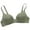 Green, variant on Huanledash 3/4 Cup Pads Wire Free Adjustable Shoulder Straps Lady Bra Seamless Push Up Thin Underwear