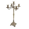 thumbnail image 1 of Candelabro vintage, exquisito candelabro de bronce brillante de lujo de 5 cabezas para velas para bodas, Navidad y Halloween, 65 cm/25,6 pulgadas, 1 of 15