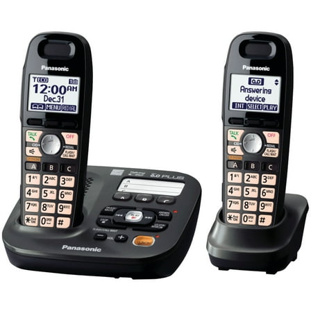 Panasonic KX-TG6592T Dect 6.0 Plus Cordless Amplified 2-Handset Phone System
