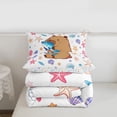 thumbnail image 5 of Erosebridal Cartoon Capybara Queen Comforter Set 3pcs For Kids,Kawaii Ocean Fish Seashell Starfish Bedding Comforter Set For Boys Girls,Breathable Home Decor, 5 of 7