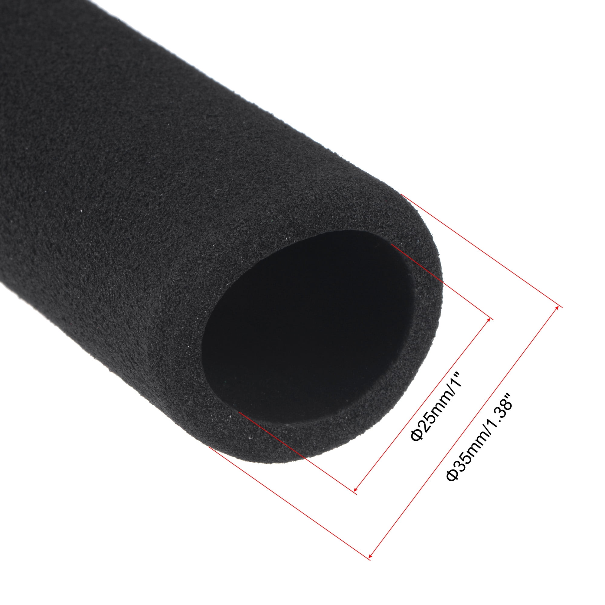 Unique Bargains Foam Tubing Handle Grip Support Black 25mm x 35mm
