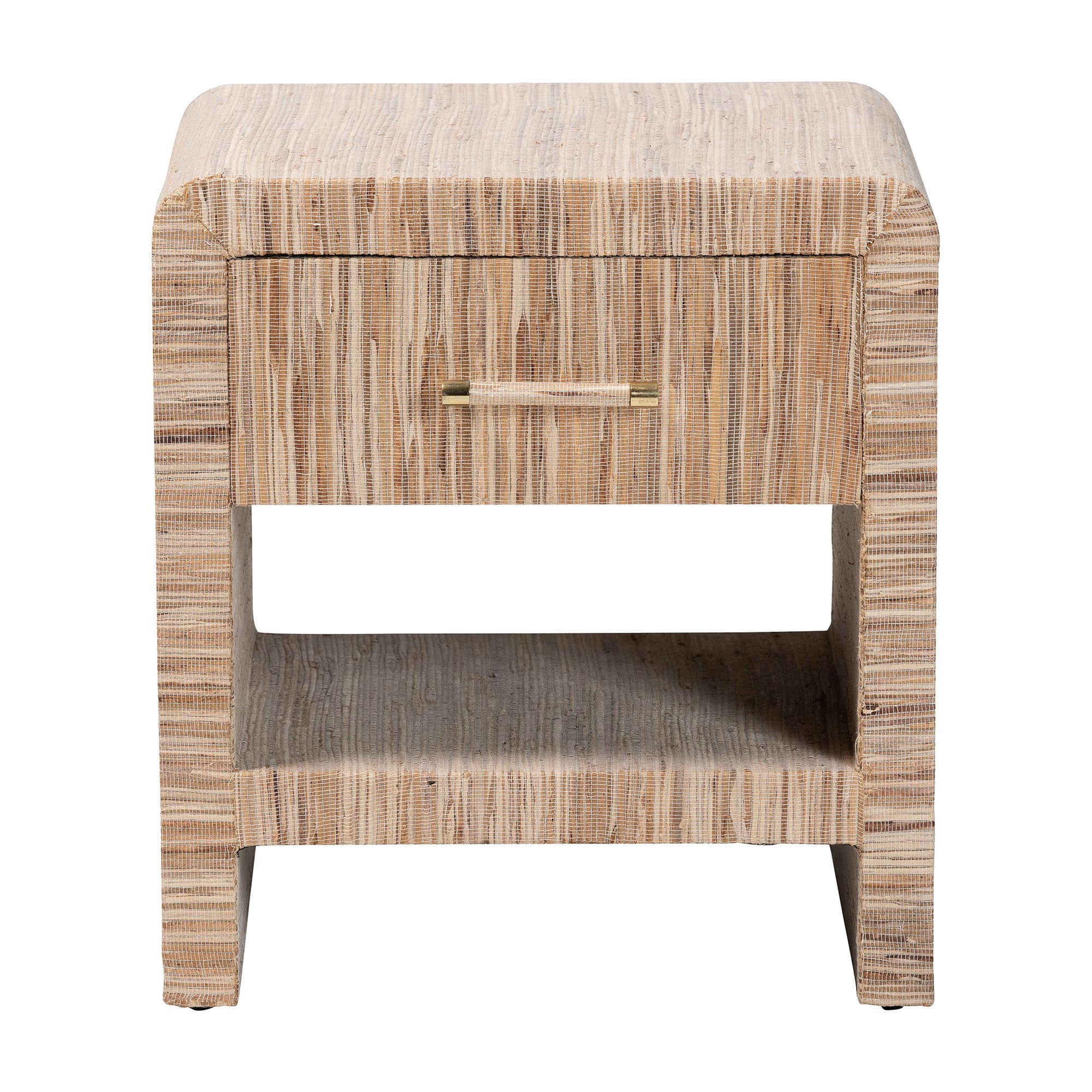 bali & pari Callan Boho Nightstand, 1-Drawer, Natural