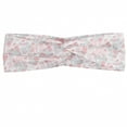 thumbnail image 1 of Doodle Headband, Cartoon Styled Cats Bats and Skulls Japanese Inspired Kawaii Design, Elastic and Soft Women's Bandana for Sports and Everyday Use, Grey Red Coconut, by Ambesonne, 1 of 3