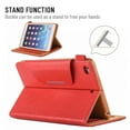 thumbnail image 4 of Dteck Folio Case For iPad mini 5 / iPad mini 4 / iPad mini 3 / iPad mini 2 / iPad mini, Matte Premium Leather Multifunction Wallet Case Magnetic Closure Auto Wake Sleep, Red, 4 of 5