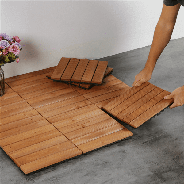 12x12 Deck Patio Tiles Interlocking Wood Flooring Pavers Tiles