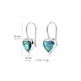 thumbnail image 3 of AeraVida Ocean Colors Love and Romantic Hearts Abalone Seashell Inlay on Sterling Silver | Ear Fish Hook Lock Earrings | Casual Fashion Jewelry Gifts for Female, 3 of 8